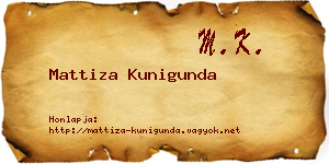 Mattiza Kunigunda névjegykártya